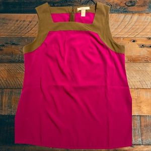 Banana Republic Blouse Pink Sleeveless Square Neck